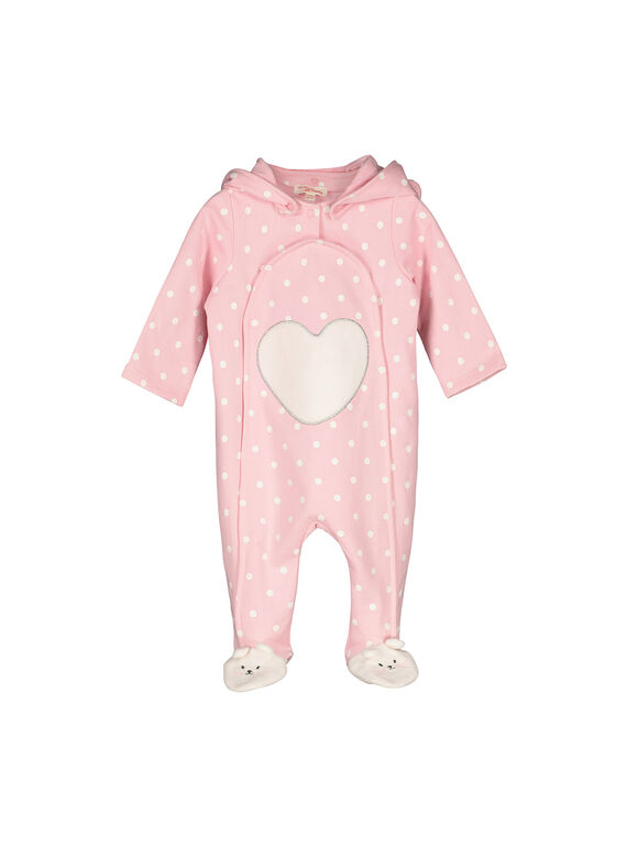 Baby girls' fleece sleepsuit FEFISURPYJ / 19SH1341SPY099