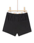 Baby girl's velvet shorts in anthracite LIPOESHO / 21SG09Y1SHOJ916