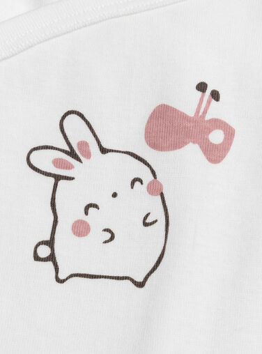 White NEWBORN BODY SUIT XOU1BOD1 / 25WF0351BDN000