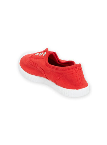 Red canvas tennis shoes child boy NOTOILCIERO / 22KK3693D16050