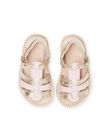 Baby girl gold sandals NISANDIRIS / 22KK3741D0E954
