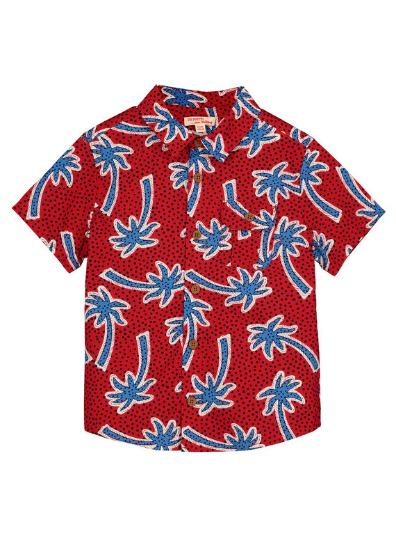 Boys' short-sleeved palm tree shirt FOTOCHEM / 19S902L1CHMF505