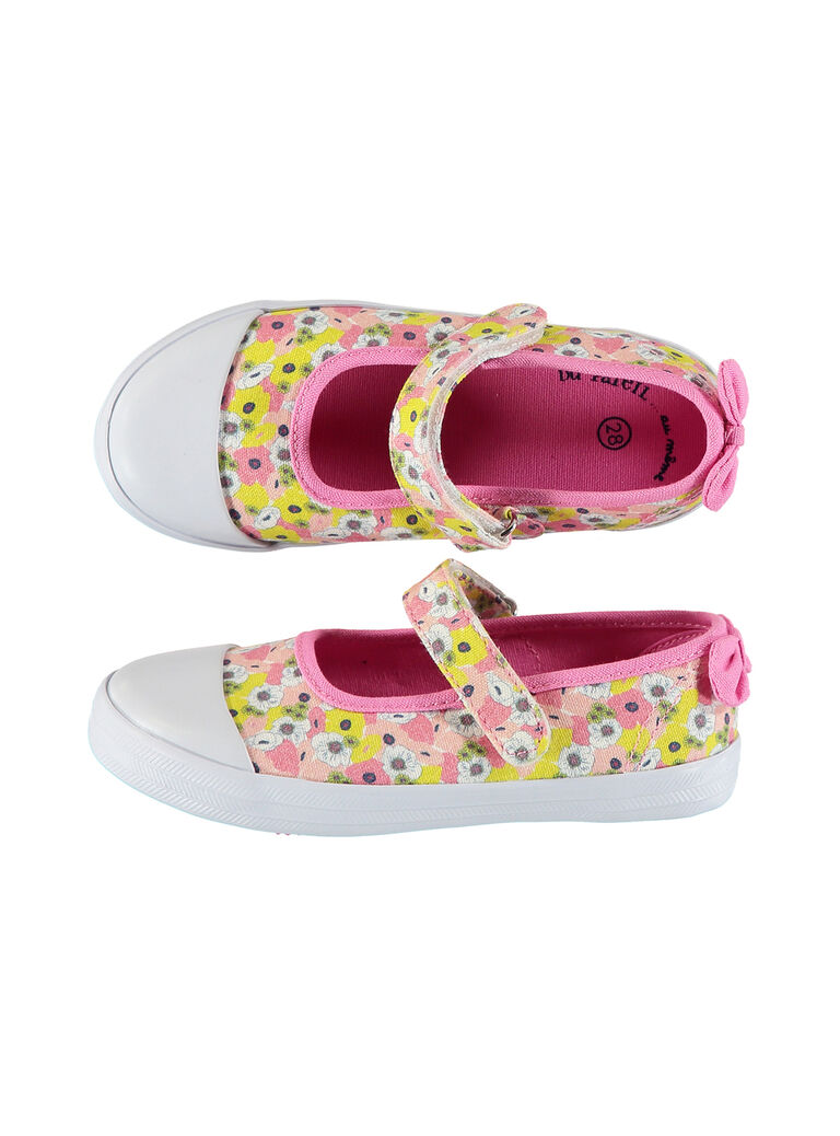 Girls' printed canvas Mary-Janes FFBABCER / 19SK35C2D17030