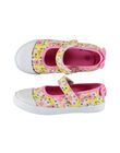 Girls' printed canvas Mary-Janes FFBABCER / 19SK35C2D17030