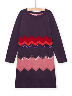 Child girl knitted dress with sequins MAFUNROB2 / 21W901M1ROBH703
