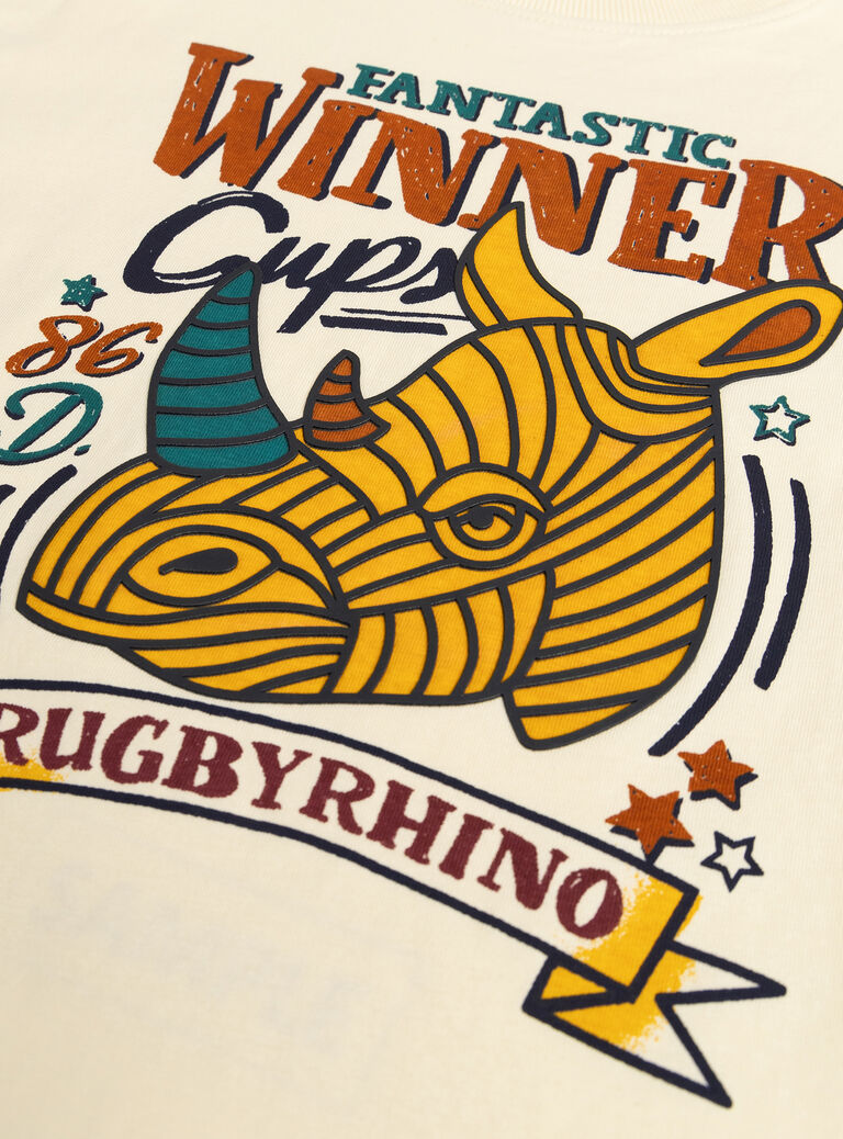 Cream T-shirtE animation rhinoceros for boy  VOKOTEE4 / 24W90234TMLA002