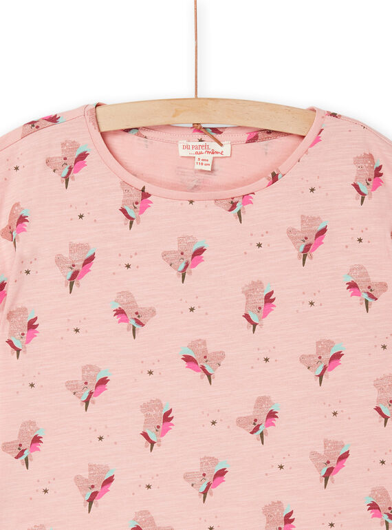 Old pink T-shirt with unicorns print RAMAGTI2 / 23S901T2TMC303
