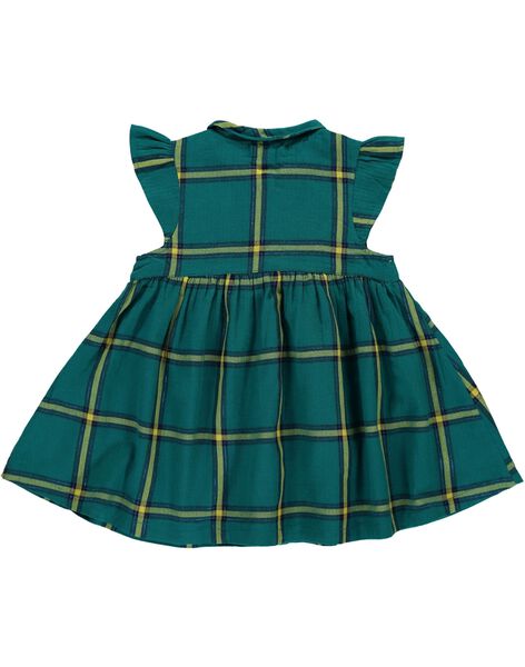 Baby girls' checked short-sleeved dress DIVEROB4 / 18WG0972ROB099