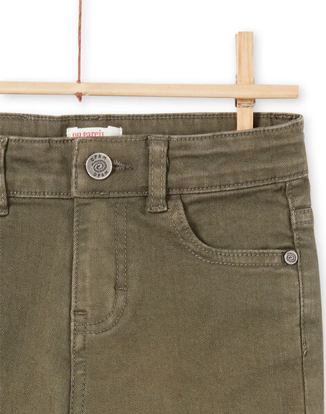 Boy's plain khaki pants MOKAPAN / 21W902I1PAN628