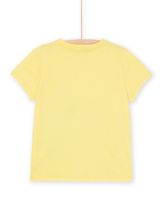 Lemon yellow T-shirt with jungle patterns ROJUNTI4 / 23S902U4TMCB104