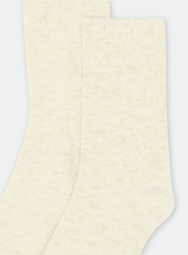 Boy's ecru striped socks SYAJOSCHO2 / 23WI01B3SOQ001