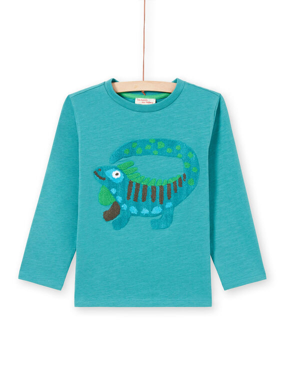 Turquoise blue t-shirt child boy fantasy animation MOTUTEE5 / 21W902K2TMLC239