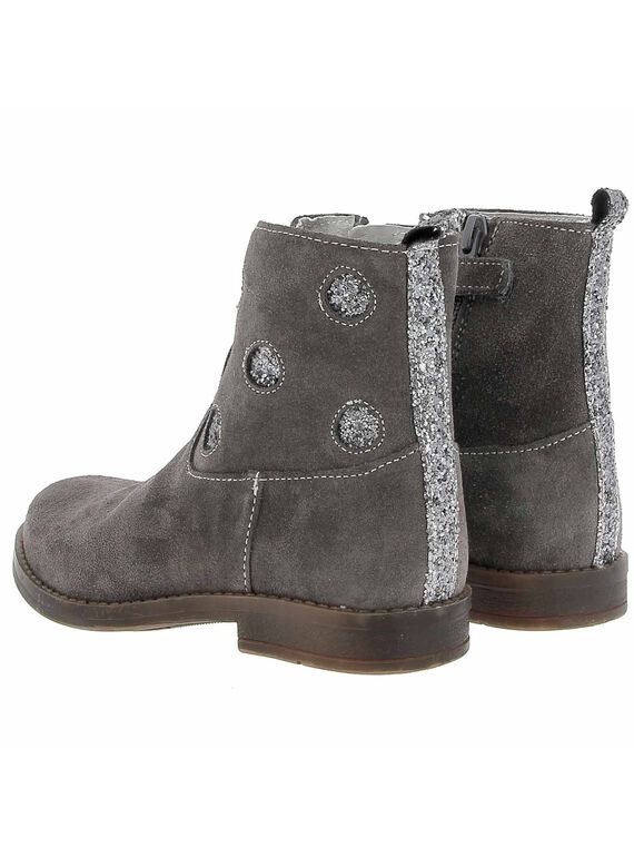 Girls' leather boots DFBOOTMYL / 18WK35TDD0D940