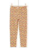 Baby girl floral print mustard leggings