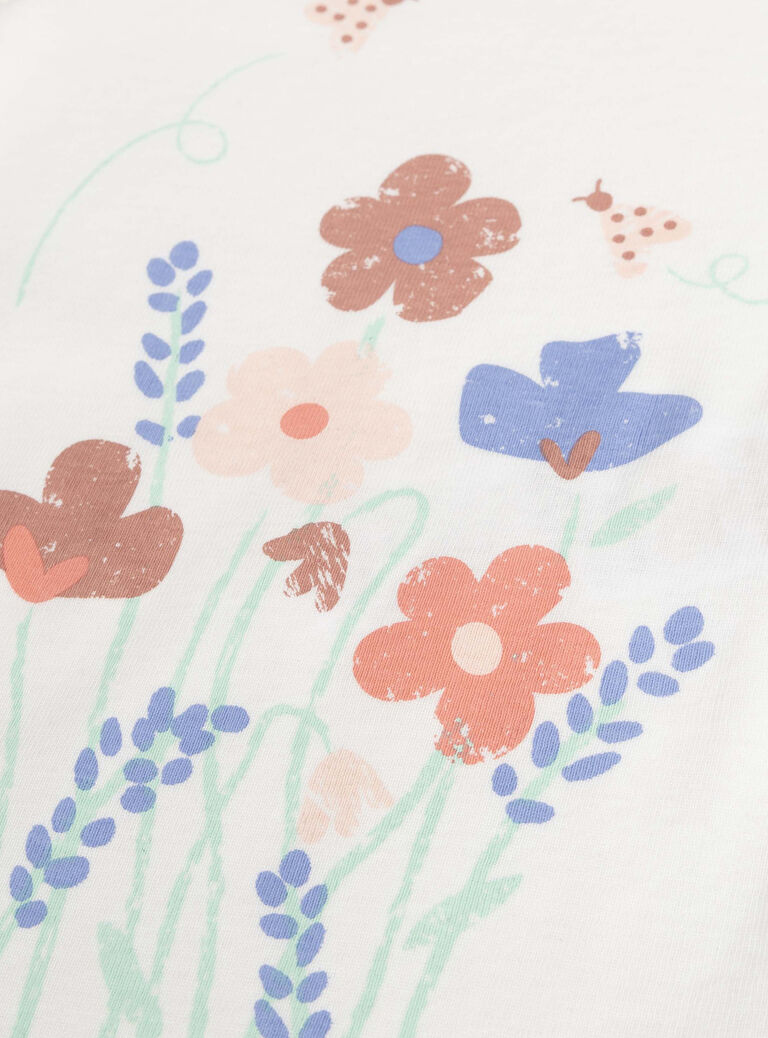 Set of 2 floral print bodysuits for baby girl  VEFIBODCOX / 24WH1385BDL309