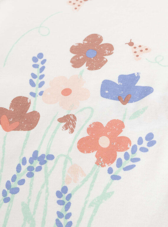 Set of 2 floral print bodysuits for baby girl  VEFIBODCOX / 24WH1385BDL309