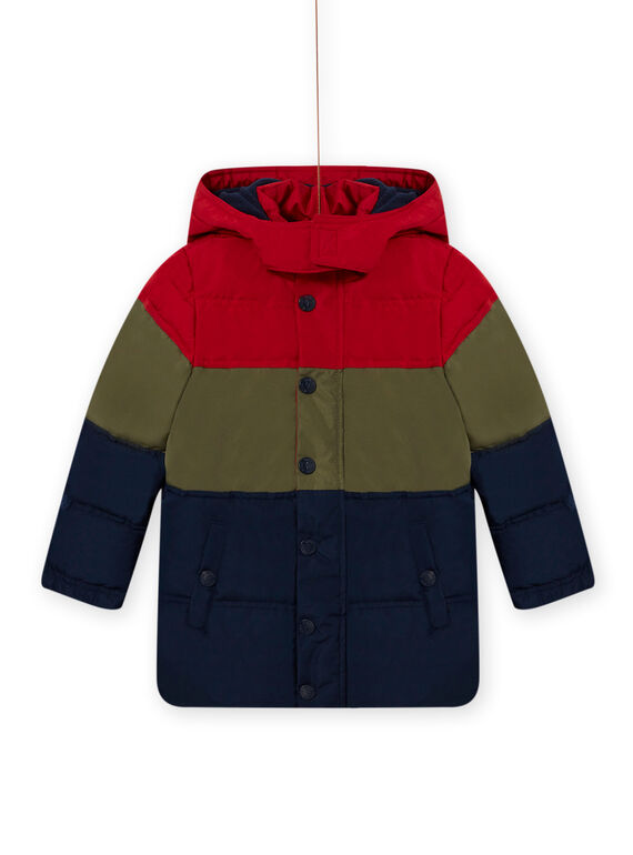 Hooded color block jacket child boy MOGRODOU1 / 21W90251D3E505