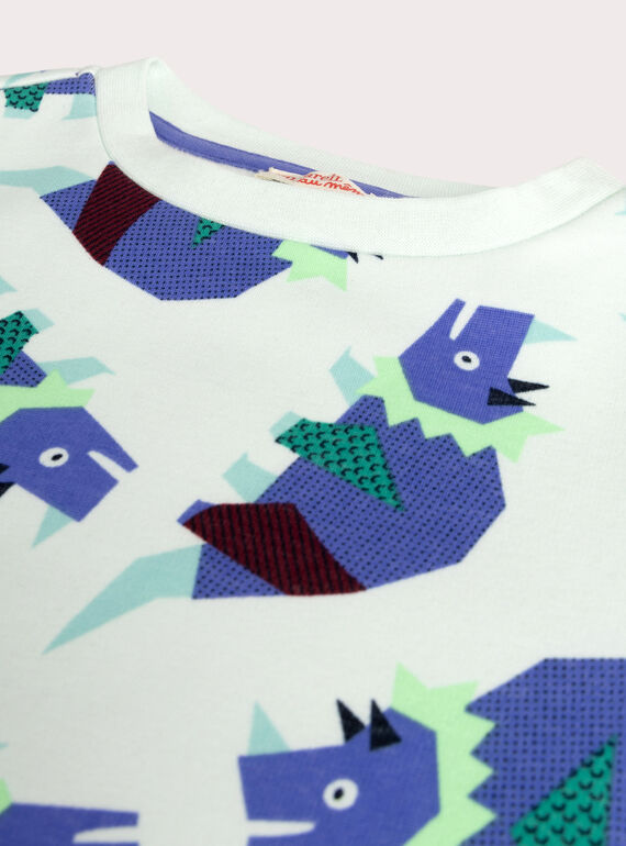 Printed pajamas in filled fleece for boys  VEGOPYJZOR / 24WH129APYJ213