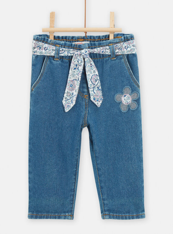 Baby girl blue jeans with belt TIDEJEAN / 24SG09J1PANP274