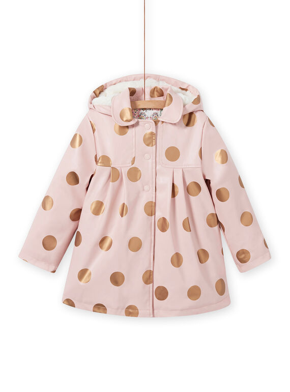 Girl's pink polka dot raincoat MAPAIMPER / 21W90151IMPD332