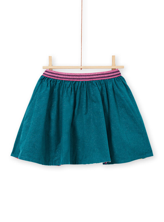 Girl's reversible skirt with flowery print MATUJUP1 / 21W901K1JUPH705