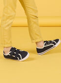 Navy blue and white sneakers child boy