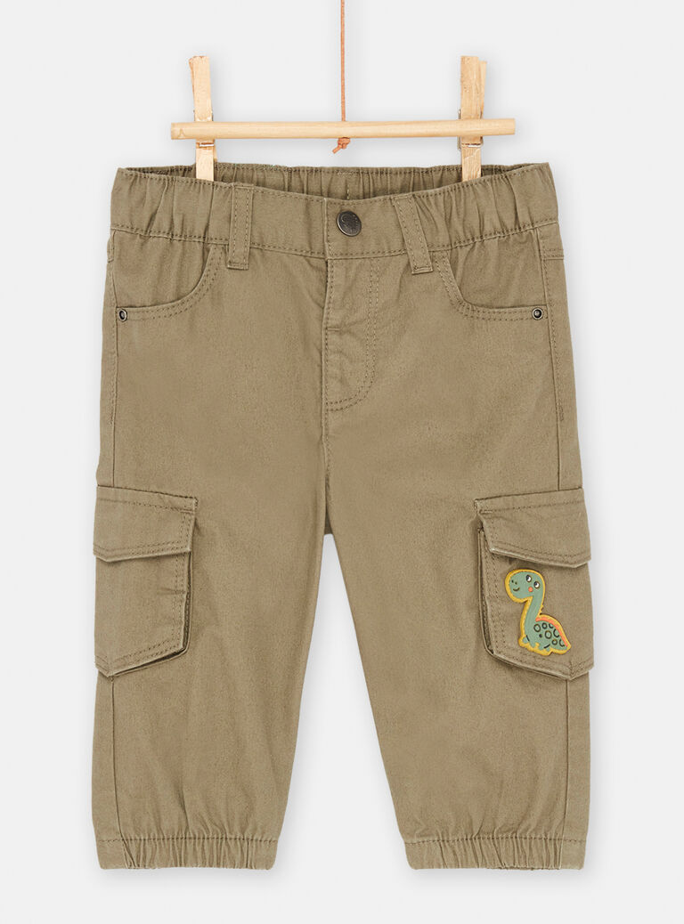 Baby Boy Military Green Twill Cargo Pants SUVERPAN2 / 23WG10J1PANG619