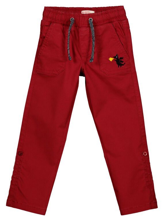 Boys' fancy red trousers GOVEPAN / 19W90221PANF508