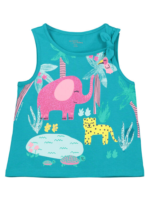 Girls' printed short pyjamas FEFAPYJEXO / 19SH11H1PYJ202