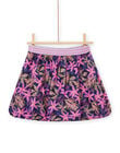 Reversible skirt with khaki floral print PAKAJUP / 22W901L1JUPC211
