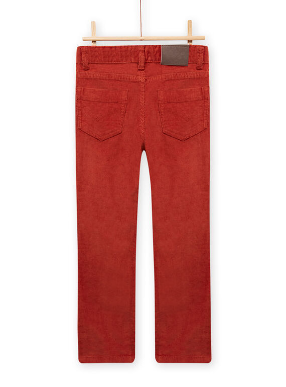 Child boy orange corduroy pants MOJOPAVEL7 / 21W902N3PANE408
