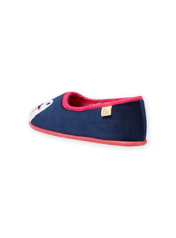 Slippers navy blue unicorn cat design child girl MAPANTCATLIC / 21XK3534D07070