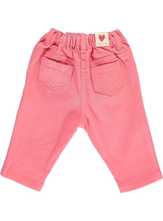Baby girls' twill trousers CIJOPAN2 / 18SG09R2PAN404