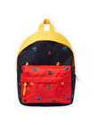 Boy's colorblock backpack with monster print MYOCLASAC / 21WI02G1BES705