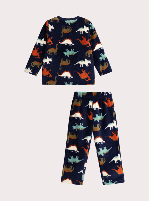 Blue fleece pajamas for boys  VEGOPYJBOA2 / 24WH1295PYJ705