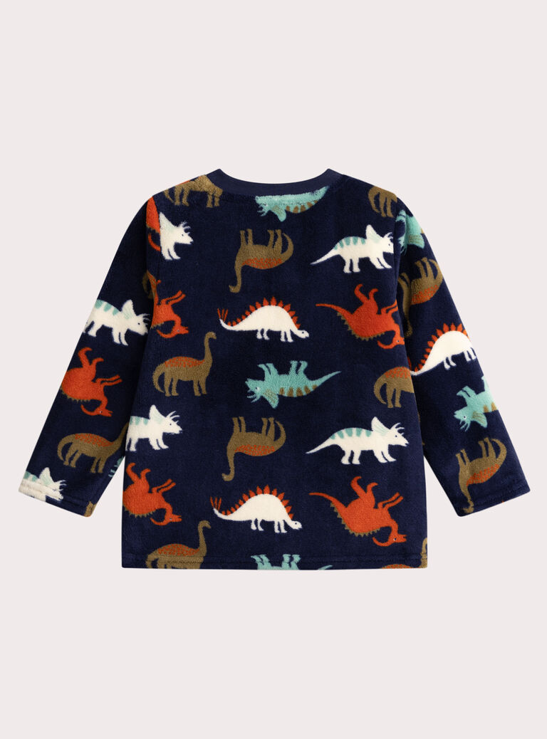 Blue fleece pajamas for boys  VEGOPYJBOA2 / 24WH1295PYJ705