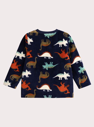 Blue fleece pajamas for boys  VEGOPYJBOA2 / 24WH1295PYJ705