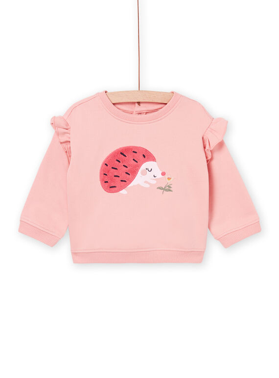 Pink hedgehog sweatshirt PIRHUSWE / 22WG09Q1SWE303