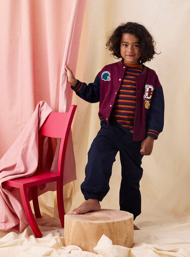 Navy mesh lining pants for boys  VOKOPAN / 24W90231PAN705