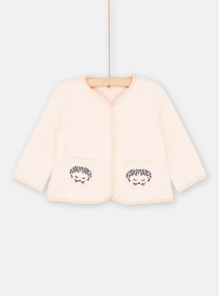 Baby Girl Hedgehog Pink Cardigan SIVERCAR1 / 23WG09J2CARD310