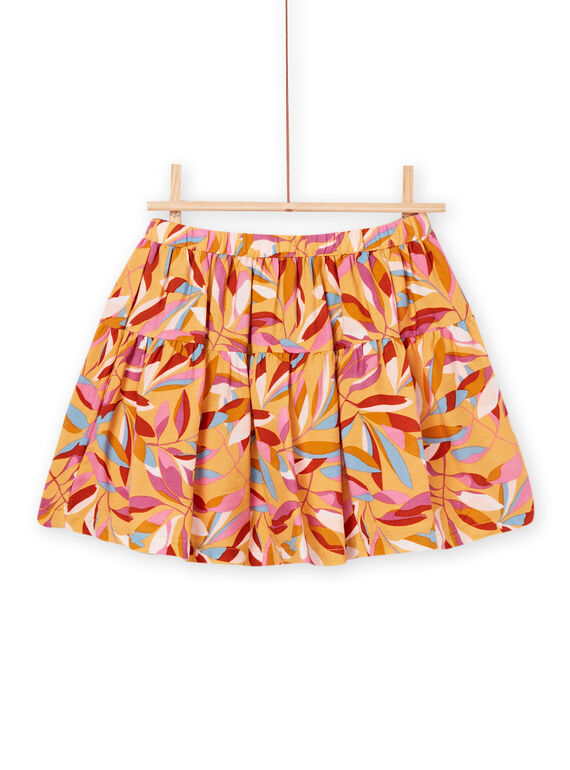 Flowing skirt with leaf print PAMOJUP2 / 22W901N1JUPB107