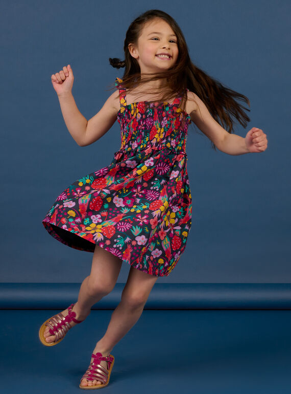Multicolored child girl dress NAWAROB1 / 22S901V4ROBC211