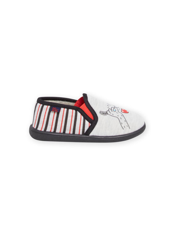 Child boy's grey, black and red slippers NOPANTCACHE / 22KK3621D0B943