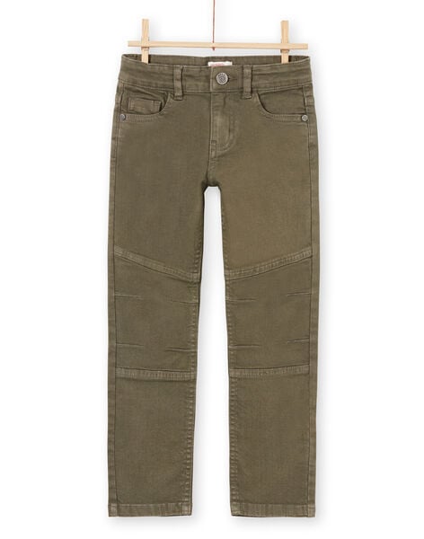 Boy's plain khaki pants MOKAPAN / 21W902I1PAN628