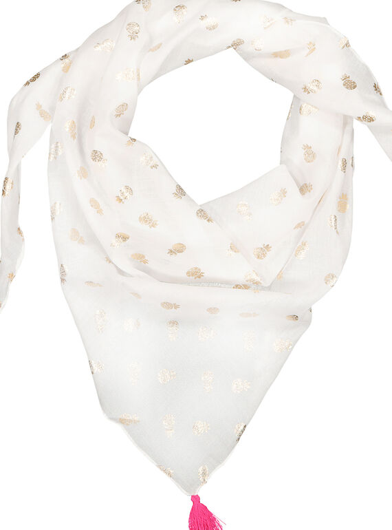 Girls' printed scarf FYAPOFOUL / 19SI01C1FOU099