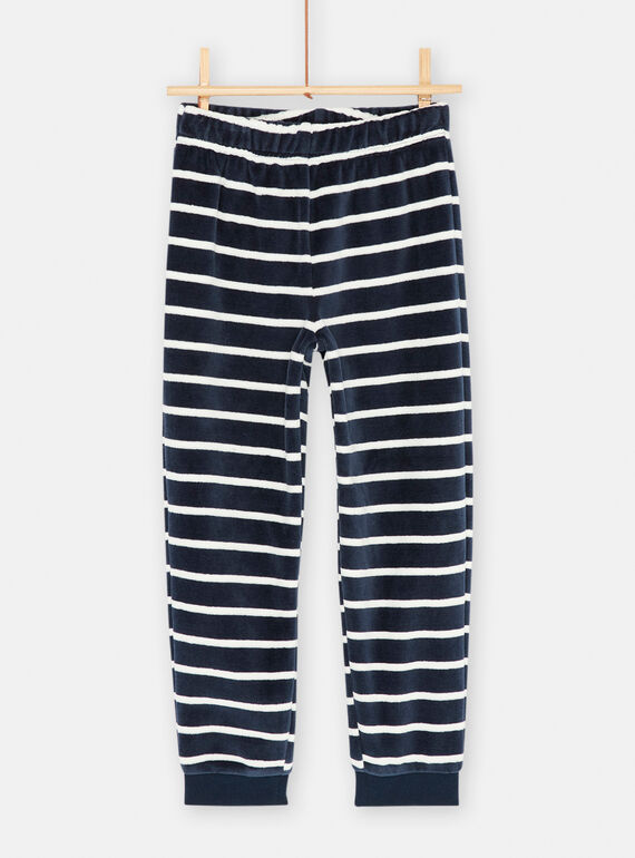 Blue and burgundy pyjamas with dinosaur motif, boy SEGOPYJDIN / 23WH1245PYJF508