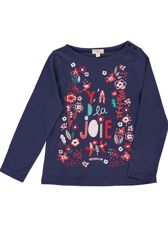 Girls' long-sleeved T-shirt CADETEE2 / 18S901F1TML713