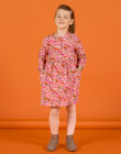 Old pink dress with fancy flowery print child girl MASAUROB1 / 21W901P2ROB303
