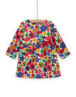 Baby girl's colorful floral print long sleeve dress MIMIXROB3 / 21WG09J2ROB001