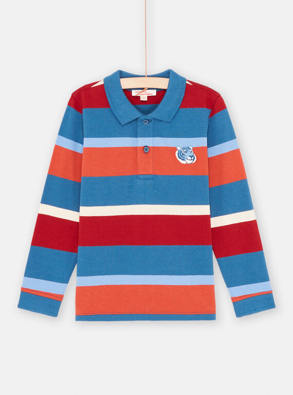 Boy's multicolored striped polo shirt SOFORPOL / 23W902K1POLC226